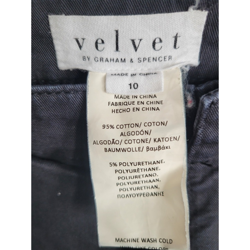Chic Velvet Brand Pants Womens 10 Black Zipper Hem Ankle Jogger 95% Cotton - Picture 2 of 9